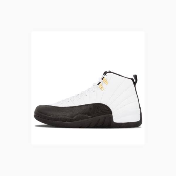 White / Black Men\'s Nike Retro Taxi Basketball Shoes Air Jordan 12 | JD-657NQ