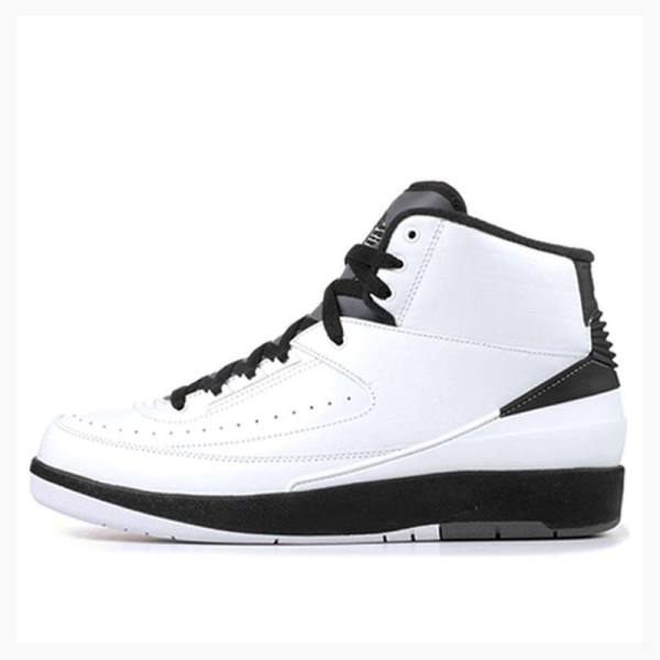 White / Black Men\'s Nike Retro Wing It Basketball Shoes Air Jordan 2 | JD-872YM