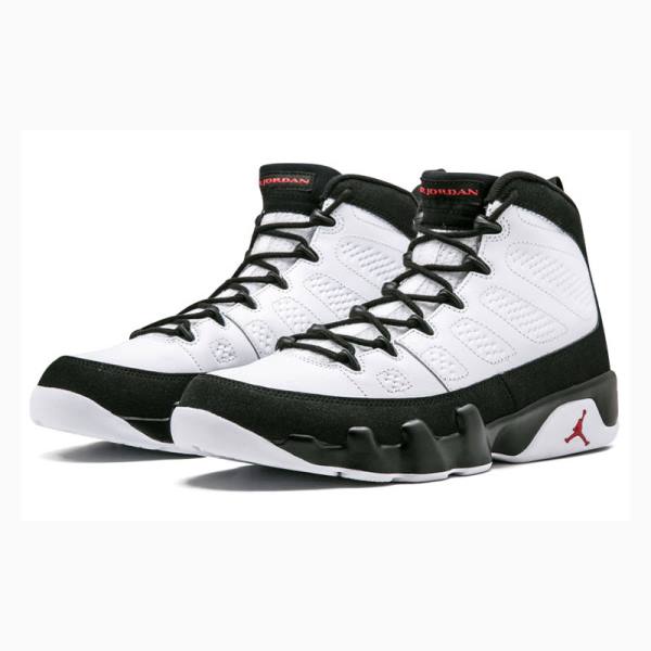 White / Black Men's Nike Retro Worldwide Appeal Basketball Shoes Air Jordan 9 | JD-729SB