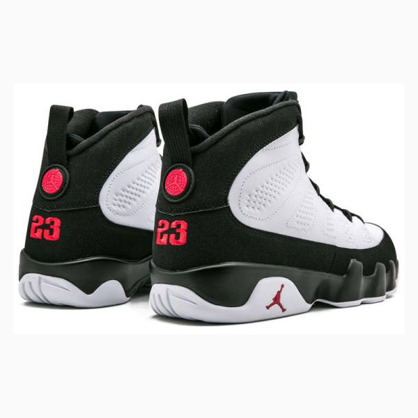 White / Black Men's Nike Retro Worldwide Appeal Basketball Shoes Air Jordan 9 | JD-729SB