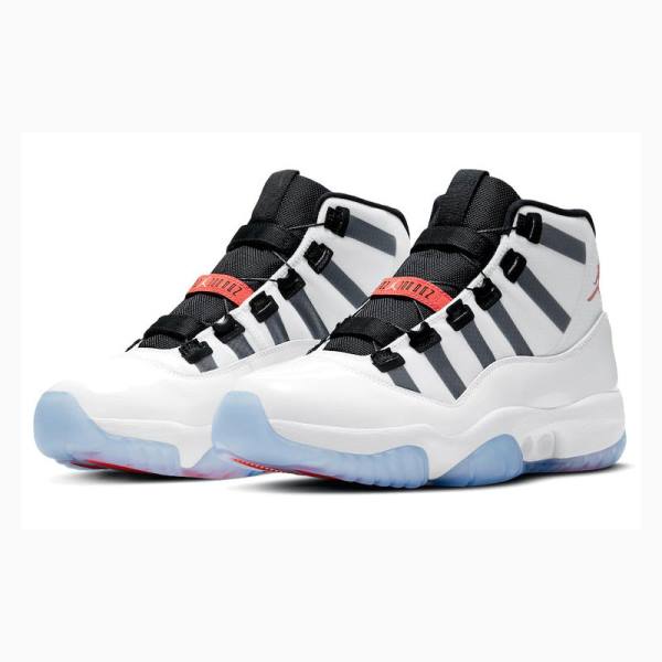 White / Black / Red Men's Nike Adapt China Charger Basketball Shoes Air Jordan 11 | JD-297NV