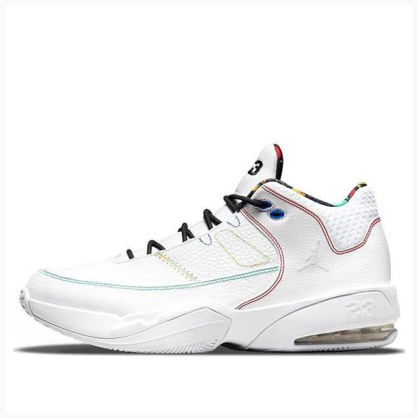 White / Black / Red Men\'s Nike Max Aura 3 Basketball Shoes Air Jordan | JD-510TG