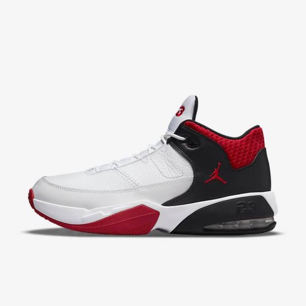 White / Black / Red Men\'s Nike Max Aura 3 Basketball Shoes Air Jordan | NK054JZI