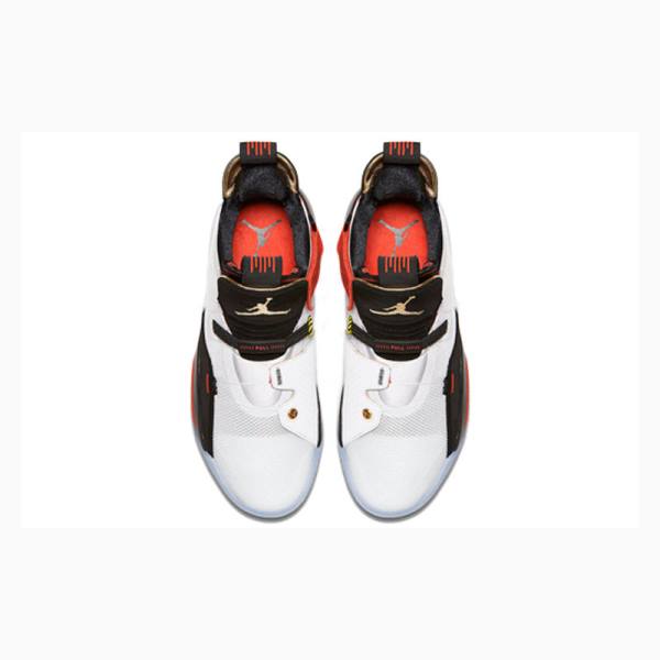 White / Black / Red Men's Nike PF Future Flight Basketball Shoes Air Jordan 33 | JD-475SB