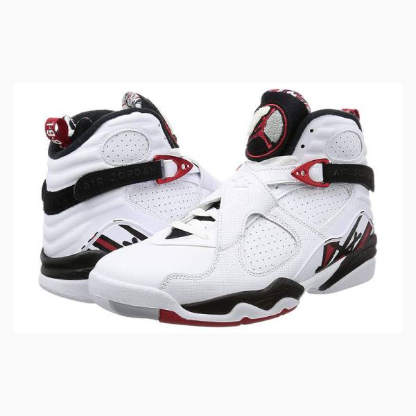 White / Black / Red Men's Nike Retro Alternate Basketball Shoes Air Jordan 8 | JD-064QI