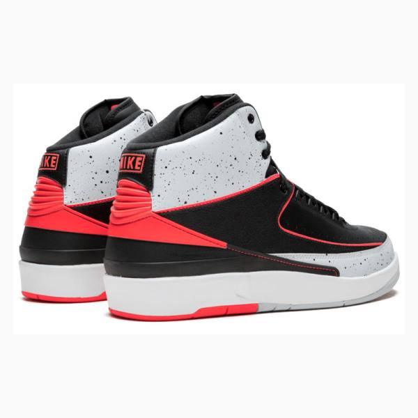 White / Black / Red Men's Nike Retro Black Infrared Basketball Shoes Air Jordan 2 | JD-362VJ