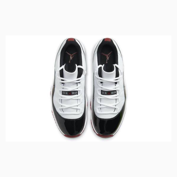 White / Black / Red Men's Nike Retro Low Concord Bred Sneakers Air Jordan 11 | JD-758NL