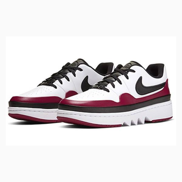 White / Black / Red Women's Nike Jester XX Low Laced Sneakers Air Jordan 1 | JD-675UB