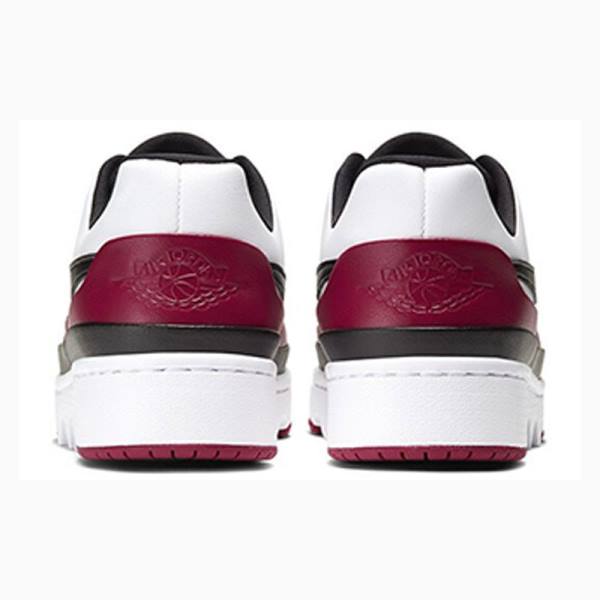 White / Black / Red Women's Nike Jester XX Low Laced Sneakers Air Jordan 1 | JD-675UB