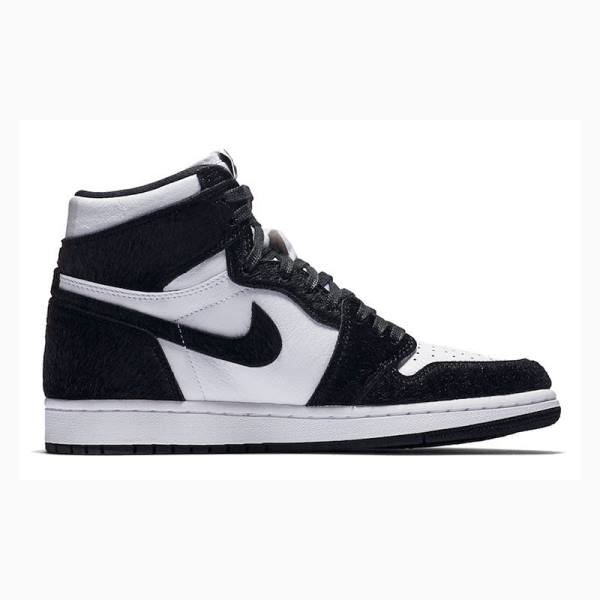 White / Black Women's Nike High OG Panda Basketball Shoes Air Jordan 1 | JD-158XB