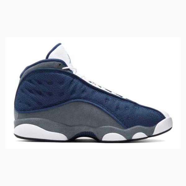 White / Blue / Grey Men's Nike Retro Flint Basketball Shoes Air Jordan 13 | JD-172LI