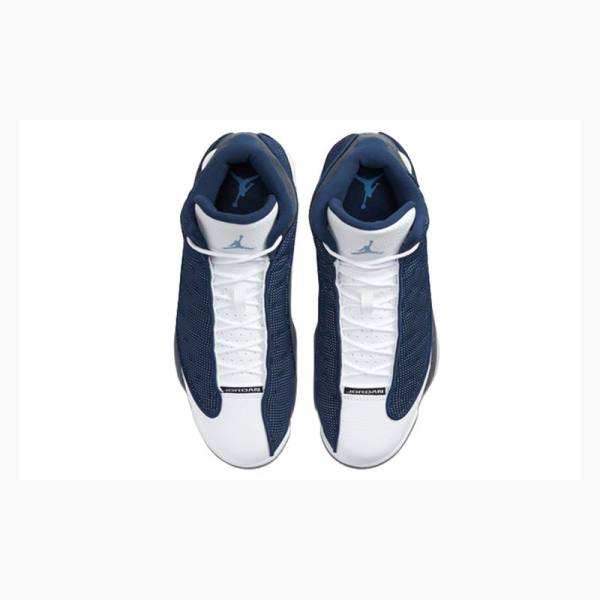 White / Blue / Grey Men's Nike Retro Flint Basketball Shoes Air Jordan 13 | JD-172LI