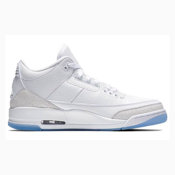 White / Blue Men's Nike Retro Basketball Shoes Air Jordan 3 | JD-213EM