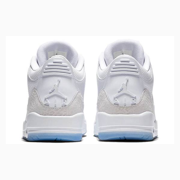 White / Blue Men's Nike Retro Basketball Shoes Air Jordan 3 | JD-213EM