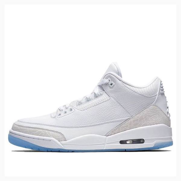 White / Blue Men\'s Nike Retro Basketball Shoes Air Jordan 3 | JD-213EM