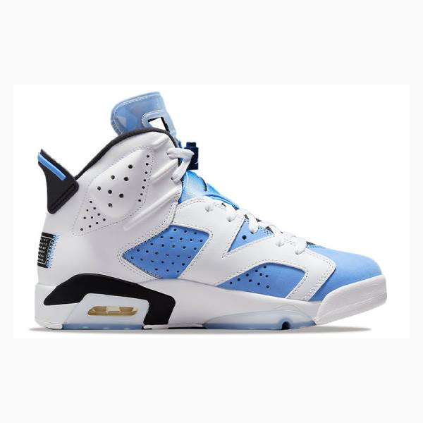 White / Blue Men's Nike Retro Basketball Shoes Air Jordan 6 | JD-276SU