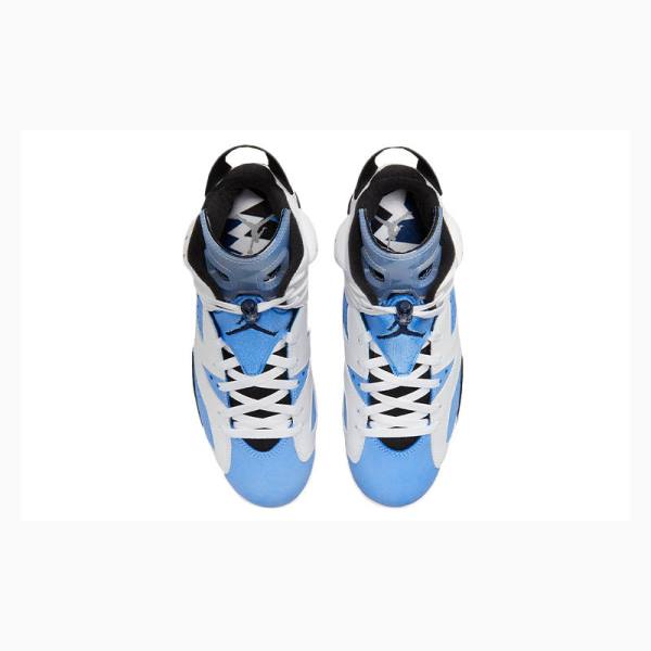 White / Blue Men's Nike Retro Basketball Shoes Air Jordan 6 | JD-276SU