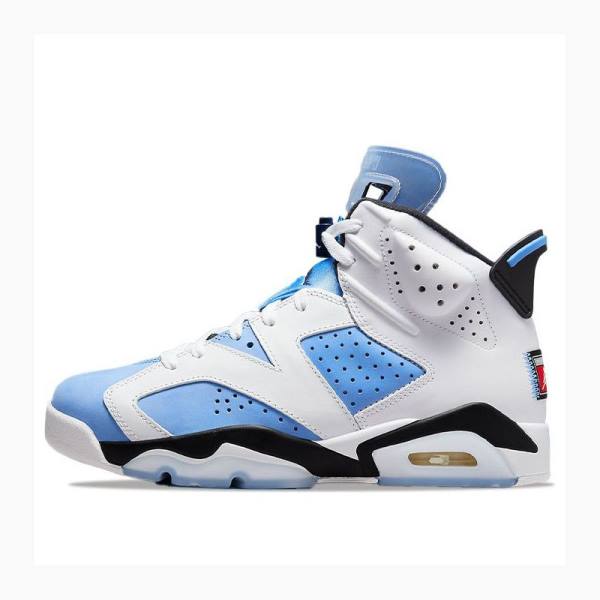 White / Blue Men\'s Nike Retro Basketball Shoes Air Jordan 6 | JD-276SU