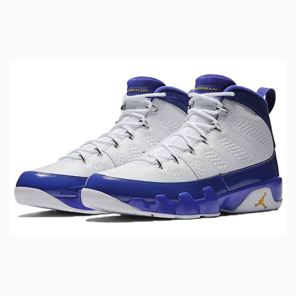 White / Blue Men's Nike Retro Kobe Bryant Basketball Shoes Air Jordan 9 | JD-420UY