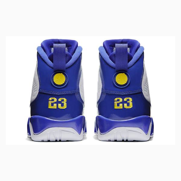 White / Blue Men's Nike Retro Kobe Bryant Basketball Shoes Air Jordan 9 | JD-420UY