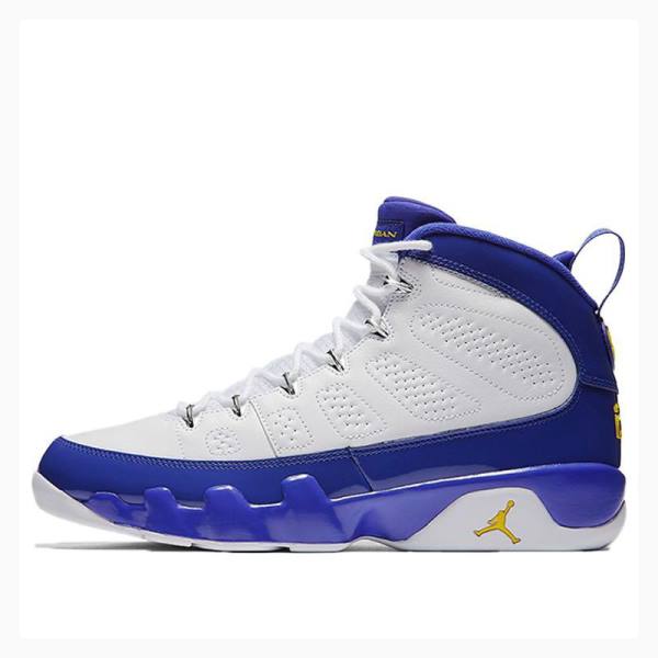 White / Blue Men\'s Nike Retro Kobe Bryant Basketball Shoes Air Jordan 9 | JD-420UY