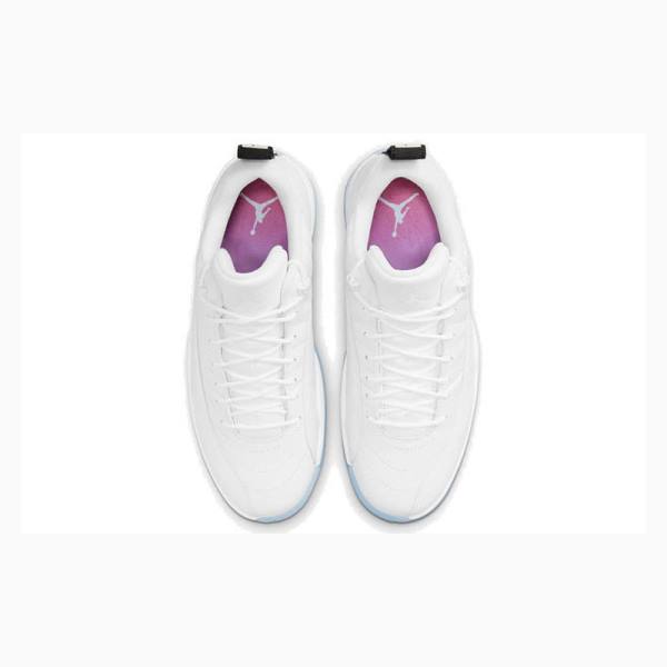 White / Blue Men's Nike Retro Low Lagoon Pulse Easter Egg Sneakers Air Jordan 12 | JD-748PT