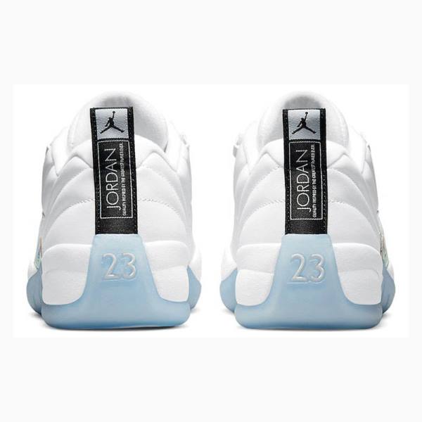 White / Blue Men's Nike Retro Low Lagoon Pulse Easter Egg Sneakers Air Jordan 12 | JD-748PT