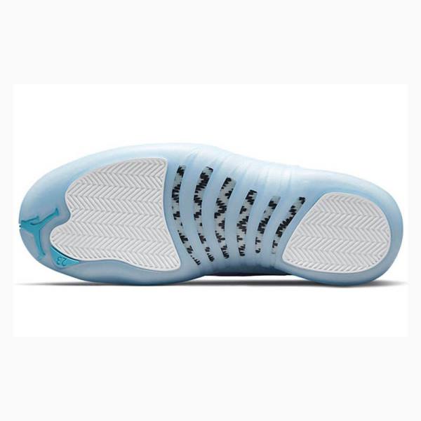 White / Blue Men's Nike Retro Low Lagoon Pulse Easter Egg Sneakers Air Jordan 12 | JD-748PT