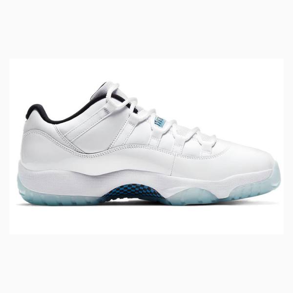 White / Blue Men's Nike Retro Low Legend Sneakers Air Jordan 11 | JD-567BU