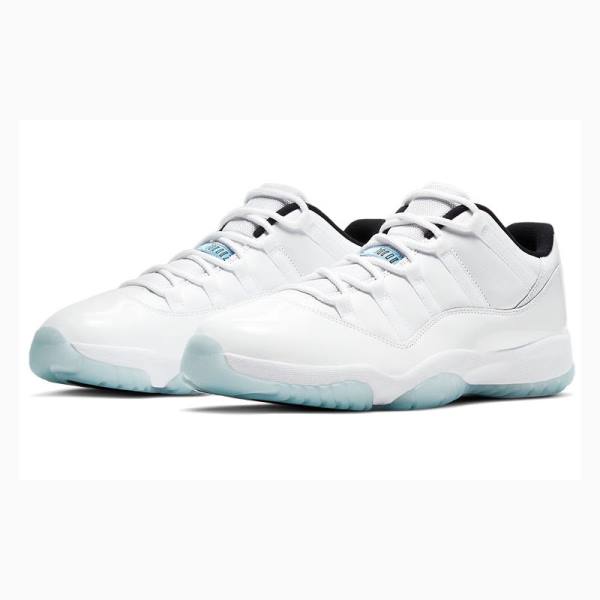 White / Blue Men's Nike Retro Low Legend Sneakers Air Jordan 11 | JD-567BU