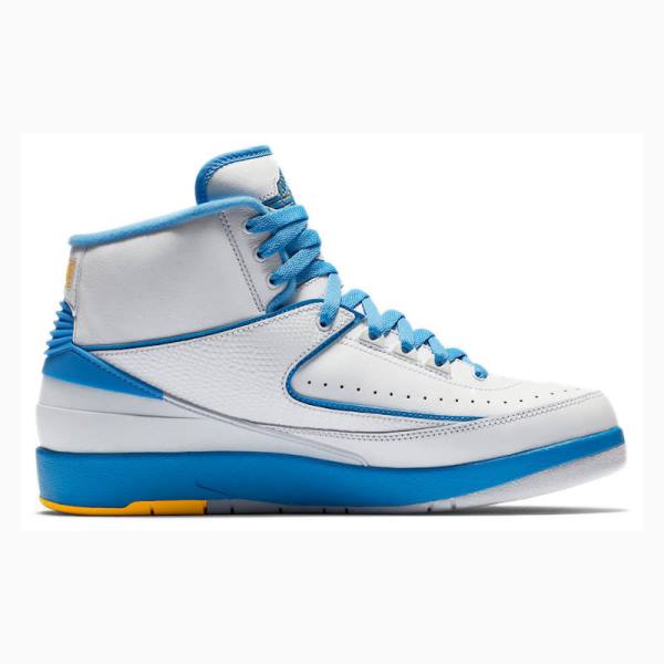 White / Blue Men's Nike Retro Melo Basketball Shoes Air Jordan 2 | JD-624MD