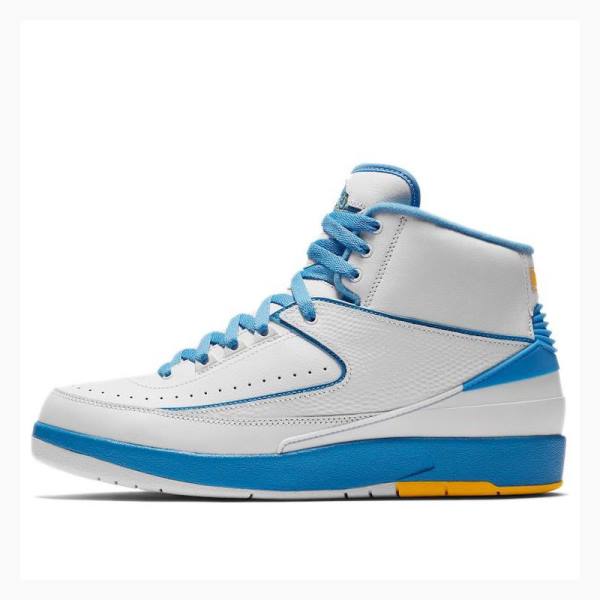 White / Blue Men\'s Nike Retro Melo Basketball Shoes Air Jordan 2 | JD-624MD