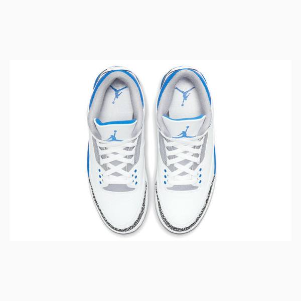 White / Blue Men's Nike Retro Racer Basketball Shoes Air Jordan 3 | JD-231ES