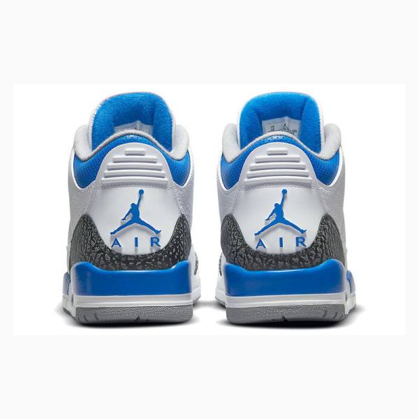 White / Blue Men's Nike Retro Racer Basketball Shoes Air Jordan 3 | JD-231ES