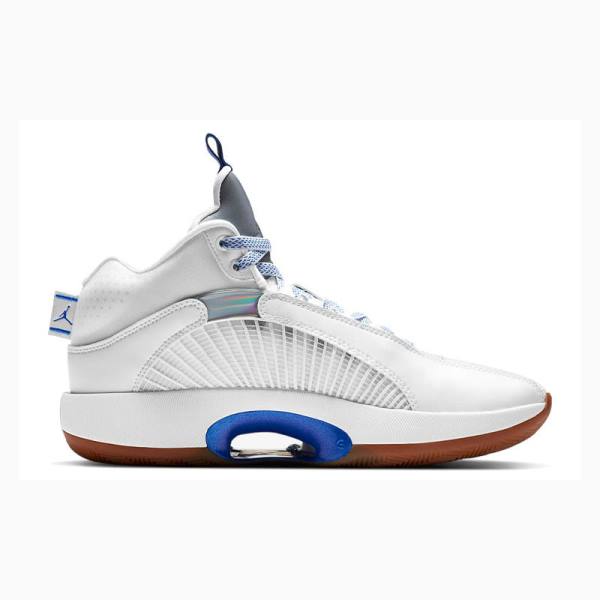 White / Blue Men's Nike Sisterhood' Basketball Shoes Air Jordan 35 | JD-392KD