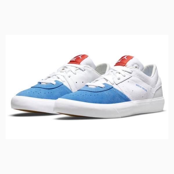 White / Blue / Red Men's Nike Series .02 rsity Blue Sneakers Air Jordan | JD-531XT