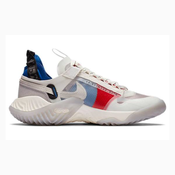 White / Blue / Red Women's Nike Delta Breathe Tech White Running Shoes Air Jordan | JD-916UQ