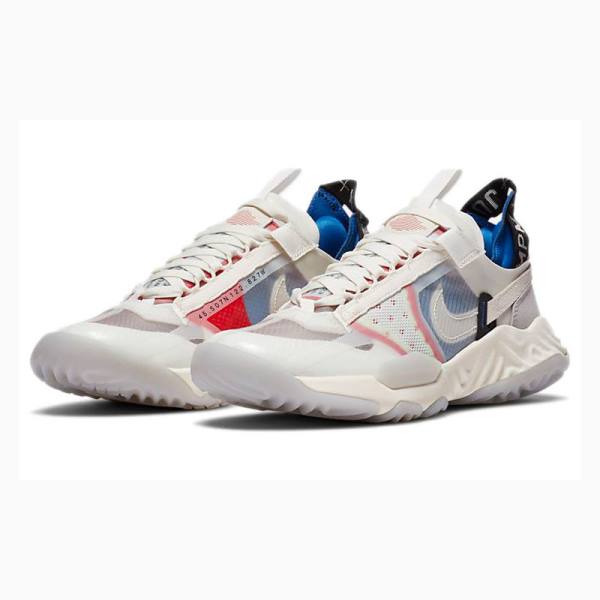 White / Blue / Red Women's Nike Delta Breathe Tech White Running Shoes Air Jordan | JD-916UQ