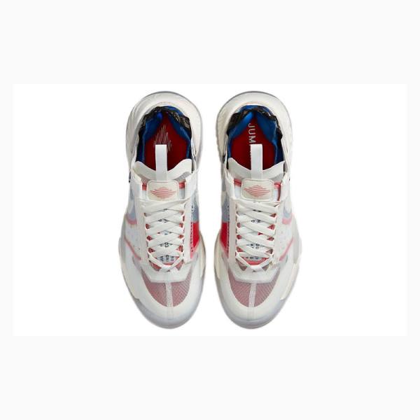 White / Blue / Red Women's Nike Delta Breathe Tech White Running Shoes Air Jordan | JD-916UQ