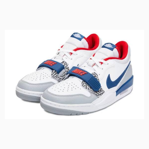 White / Blue / Red Women's Nike Legacy 312 Low French Sneakers Air Jordan | JD-418KN