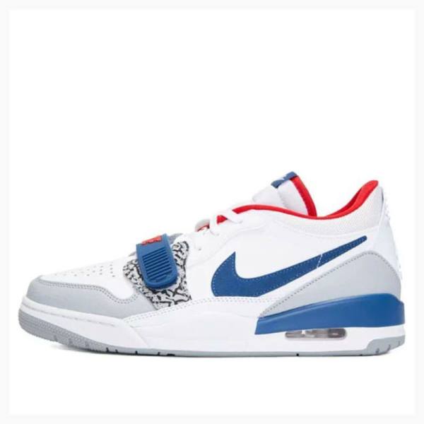 White / Blue / Red Women\'s Nike Legacy 312 Low French Sneakers Air Jordan | JD-418KN