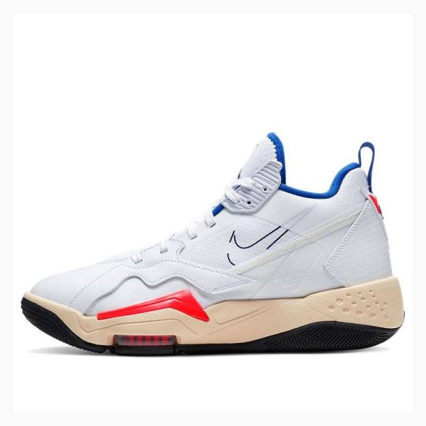 White / Blue / Red Women\'s Nike Zoom 92 Ultramarine Basketball Shoes Air Jordan | JD-874YN