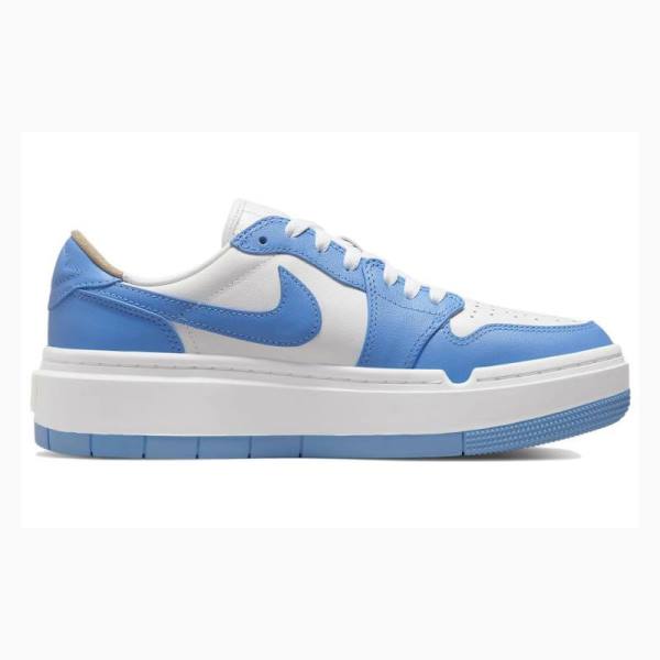 White / Blue Women's Nike Elevate Low SE Sneakers Air Jordan 1 | JD-781BO