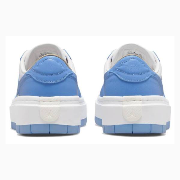 White / Blue Women's Nike Elevate Low SE Sneakers Air Jordan 1 | JD-781BO