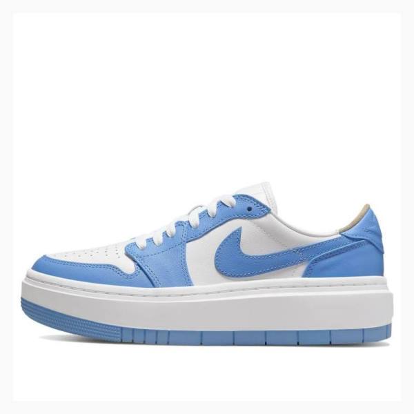 White / Blue Women\'s Nike Elevate Low SE Sneakers Air Jordan 1 | JD-781BO