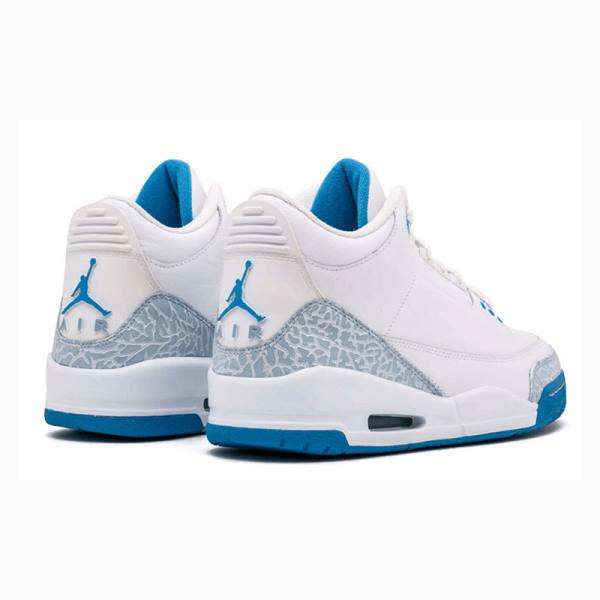 White / Blue Women's Nike Retro Basketball Shoes Air Jordan 3 | JD-376EZ