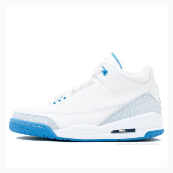 White / Blue Women\'s Nike Retro Basketball Shoes Air Jordan 3 | JD-376EZ