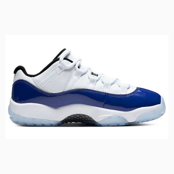 White / Blue Women's Nike Retro Low Concord Sketch Sneakers Air Jordan 11 | JD-697WT