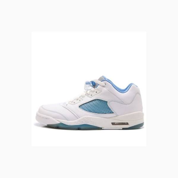 White / Blue Women\'s Nike Retro Low \'UNC\' Sneakers Air Jordan 5 | JD-704NH