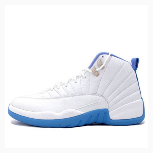 White / Blue Women\'s Nike Retro UNC Basketball Shoes Air Jordan 12 | JD-435EI